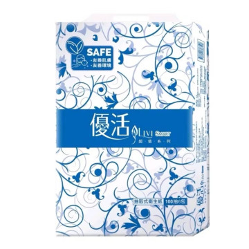優活 抽取式衛生紙 (100抽96包)